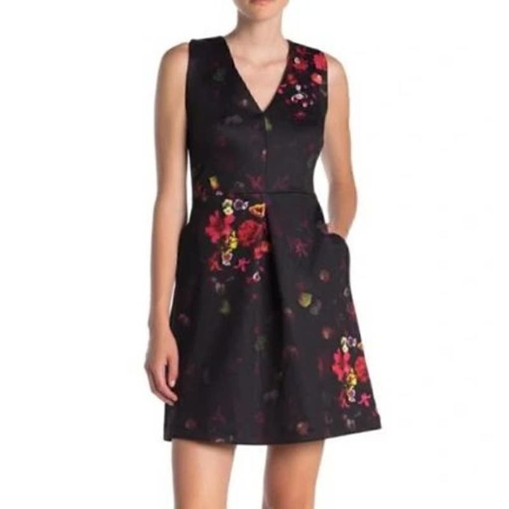 SAM EDLEMAN MIDI DRESS SIZE 10 FLORAL PRINT SLEEVELESS